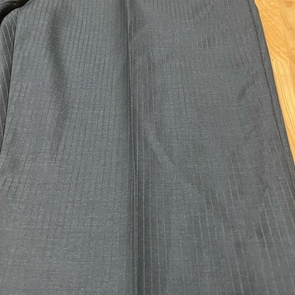 Calvin Klein Dress Pant Mens 34x32 Black Pinstripe Wool Business Casual Trouser - Picture 10 of 10